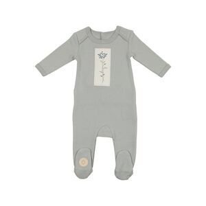 Mon Tresor Girls  Flower Patch Footie, Blue